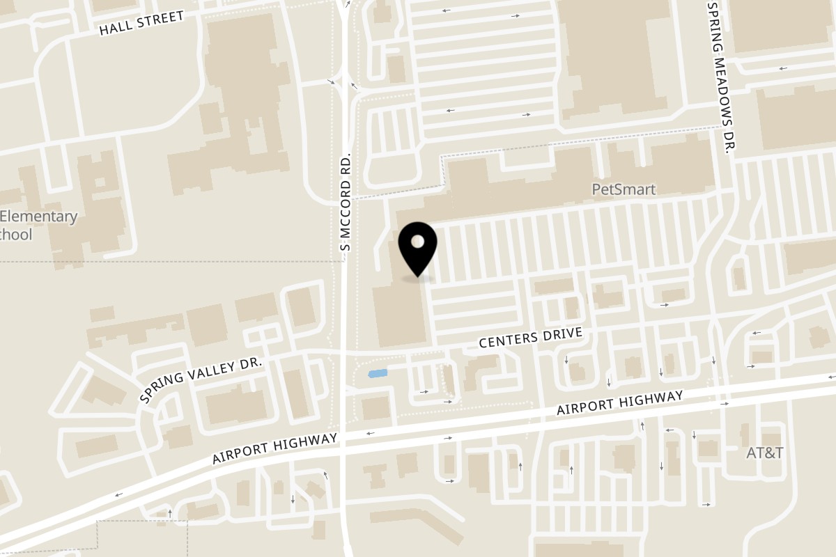 Map showing the location of LaVie Mediterranean Grill on 1572 Spring Meadows Dr in Holland